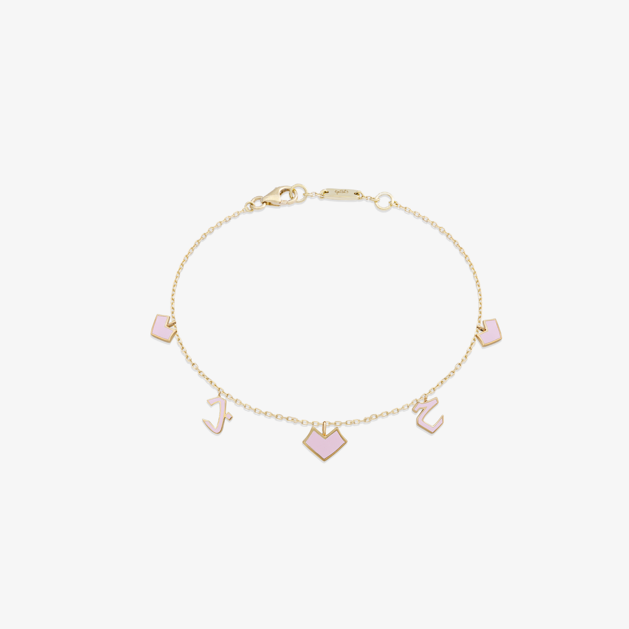 OULA - 18K Gold & Enamel "Love" Anklet