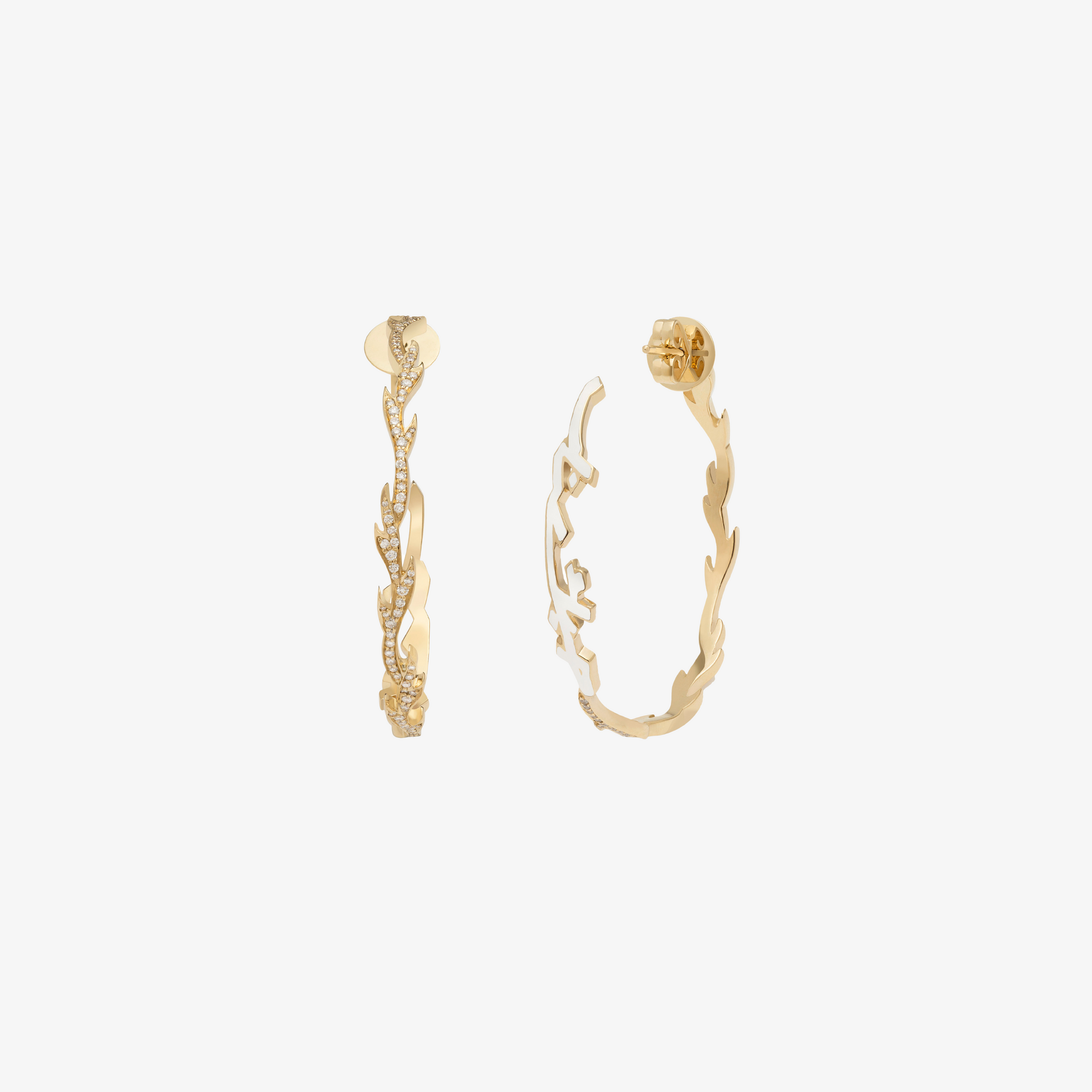 HOBAK NAR - 18K Gold & Diamond Hoop Earrings