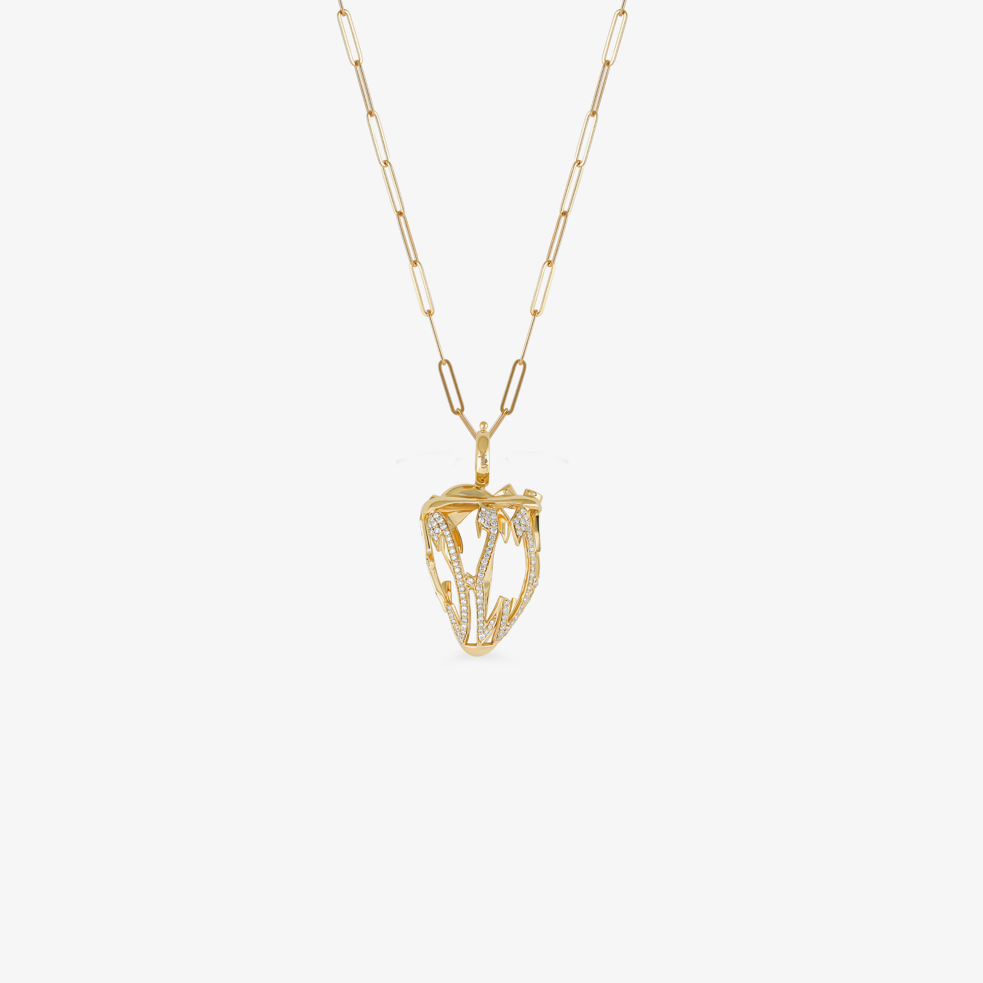 HOBB - 18K Gold & Diamond "Love" Pendant